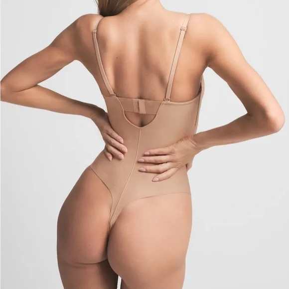 SKIMS Body Molded Underwire Bodysuit in Clay - Picture 2 of 7